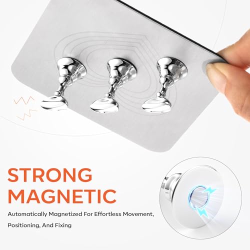 Image of Makartt Nail Stand for Press-On Nails: Strong Magnetic, Large Flat Metal Base Holds 10 Tips at Once, Stable Holders for Nail Art Practise, Batch Painting, Design, Curing, Display, DIY Home & Salon Use