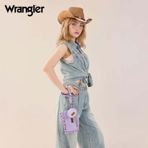 Image of Montana West X Wrangler Keychain Wallets for Women Dual Pouch Wristlet