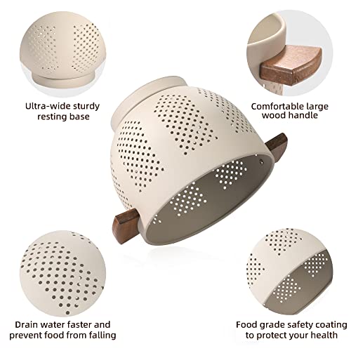 Befare CLASSIC COLANDER Metal Colander With Wood Handle And Stable Base thumb #4