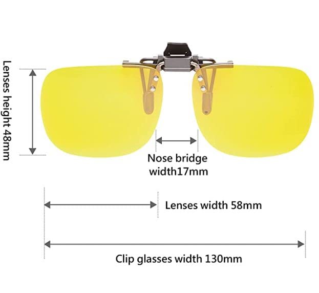 Image of POLARS DESIGN Clip On Flip Up Polarized Len Sunglasses Over Prescription Myopia Eyeglasses