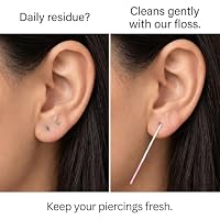 Elonvoc Piercing Floss 300 PCS – Remove Earring Hole Odor & Buildup — image 2