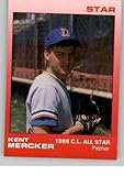 1988 Star Carolina League All-Stars #31 Kent Mercker Durham Bulls Official Baseball Card in Raw (EX or Better) Condition