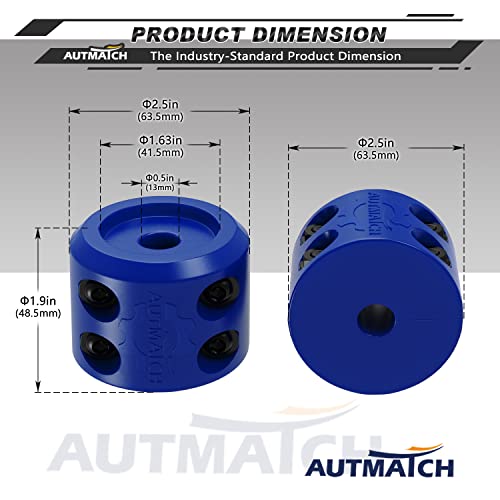 Autmatch Winch Cable Hook Stopper (2 Pack), Silicone Rubber Winch Stopper For Wire & Synthetic Rope, Winch Line Atv Utv, Shock Absorbent, Prevent Pulling Bounce And Abrasion, Blue #TOP3