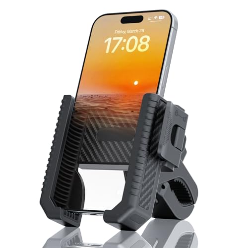 Wonwood_direct Soporte Móvil Bicicleta, 360°Rotación Soporte Móvil Moto se Adapta a Todos los Manillares, Soporte Teléfono Bici para iPhone, Samsung and 4.7-6.8” Smartphone