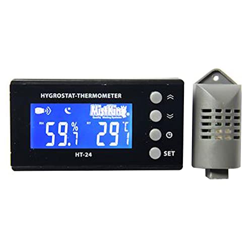 MistKing – Hygrostat/Thermometer Controller (24V DC) | Control Day/Night Humidity | Per Second Control | Low Voltage/Temp Display | Quick-On Function | HT-24
