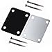 YMC 1 Set Electric Guitar Neck Plate with Screws for Strat Tele Guitar Precision,Jazz Bass Replacement, Chrome