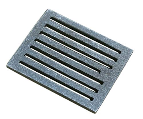 Home&Wood Grille en Fonte carrée pour Chute de Cendres Grille de cheminée Grille de Four 26x21cm