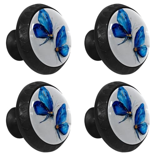 Bouton de tiroir rond noir robuste avec vis de fixation - 3