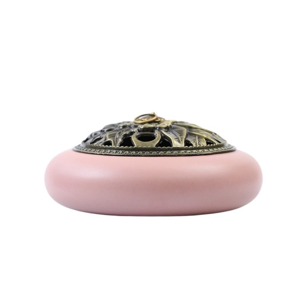 Incense Holder Creative Ceramic Incense Burner Vintage Lotus Flower Holder With Lid For Incense/Cone/Coil/Sticks Teahouse