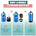 Pecihiko Scuba Diving Tank, Aluminum Alloy Mini Dive Tank Key Ring with Brass O-Ring Pick and 12 O-Rings, Compact Repair Kit Cylinder Valve Sealing Rings for Diving Gear Equipment Maintenance (Blue)