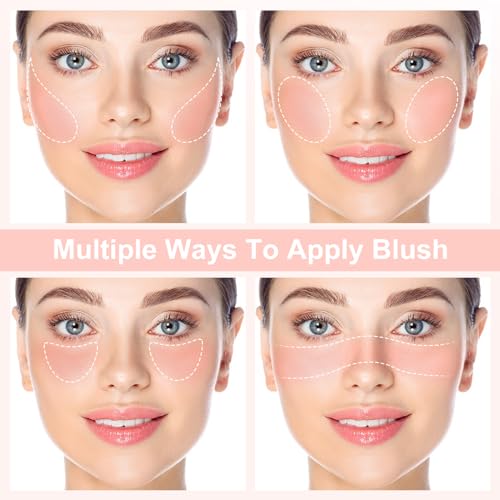 Boobeen Baked Blush for Cheeks, Creamy Blendable Blush Palette Powder Blush Makeup, Highly Pigmented Lightweight Blusher for a Flawless Velvety Matte Finish, All-Day Wear - Image 7