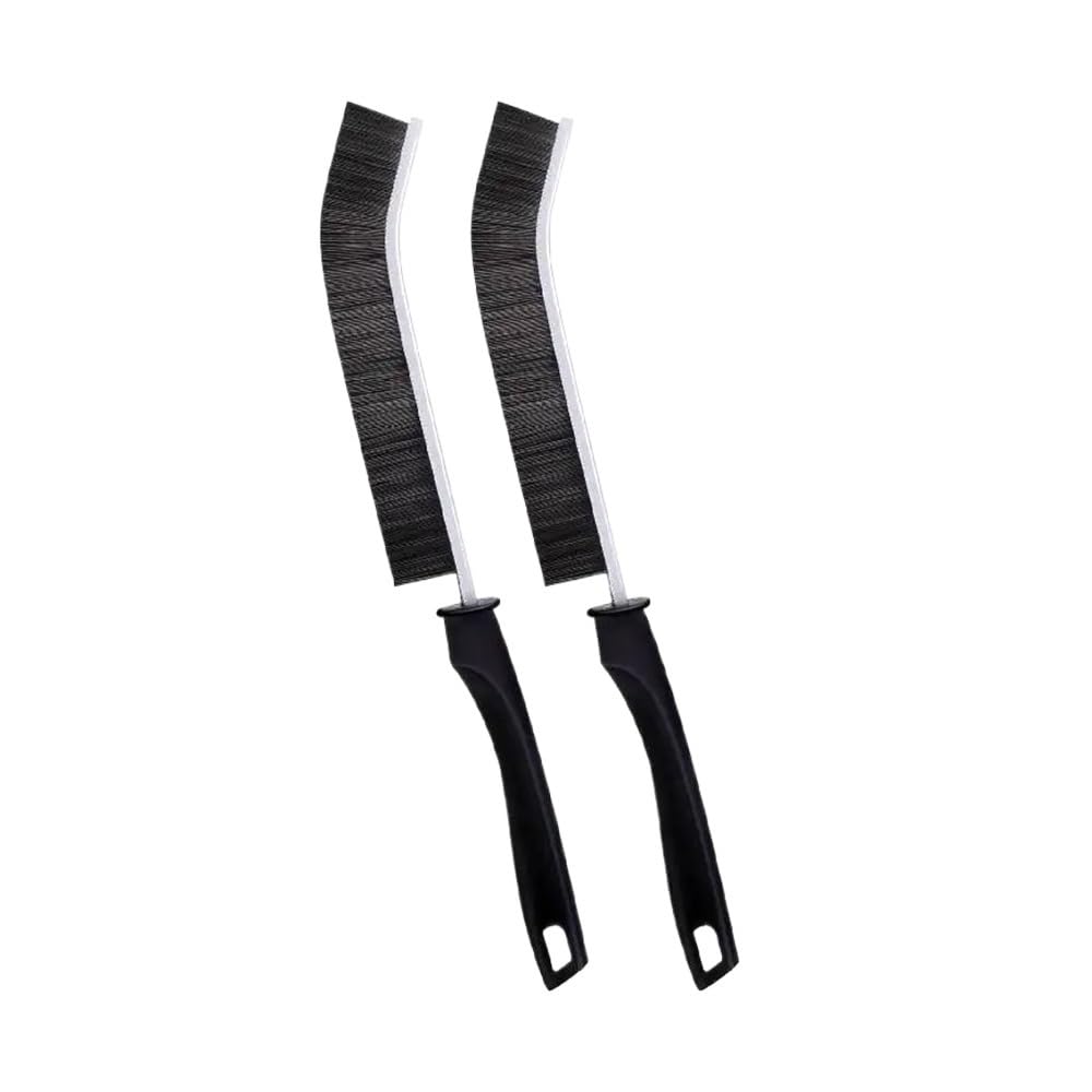 Sunrrafck 2Pcs Black 2Pcs Hard Bristle Crevice Brush Gap Cleaning Dead Corner Small Tool For Bathroom Kitchen Tiles Window Slots Track(2Pcs Black)