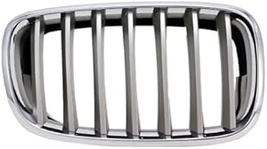 CarPartsDepot, Front Chrome Frame Silver Insert Grill Grille Assembly Left Driver Side, 400-121622-01 BM1200182 51137185223