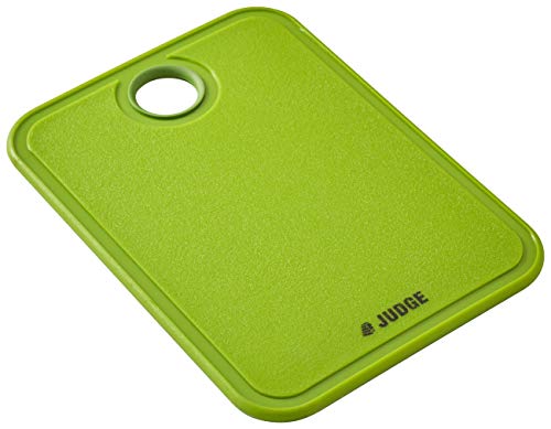 Judge Small Chopping Board for Kitchen Non-Slip BPA-Free Plastic Cutting Mat & Cutting Board for Kitchen with Hanging Loop & Juice Groove Dishwasher Safe 19cm x 14cm