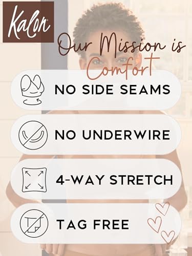 Image of Kalon Women's 4 Pack Racerback Sports Bralette Seamless Wireless Comfort Bra
