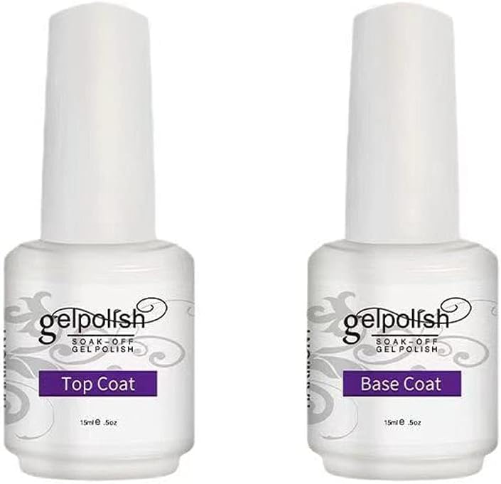 Generic Gel Top Coat - 15ml Large Capacity No Wipe Top Coat Clear Gel Nail Polish Soak Off U V LED Gel for Starters Professionals Home DIY Nail Salon Manicure