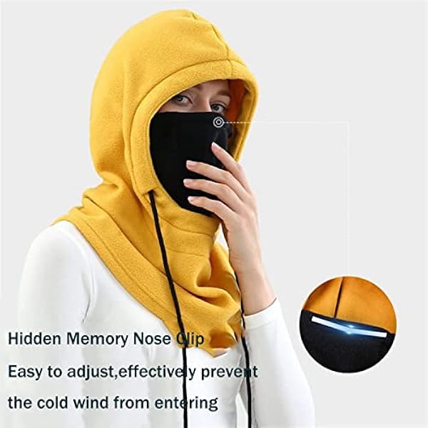 Bivakmuts voor unisex, fleece masker voor gezicht en nek bij koud weer voor winddichte fietsski