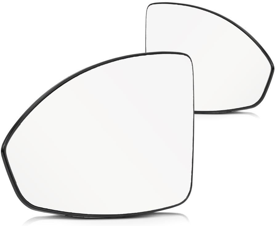 For Chevy Cruze 2011 12 13 14 2015 Mirror Glass Driver and Passenger Side | Pair | Non-Heated | w/Backing Plate | Flat Glass | Replacement For 95215096, 95215095 | GM1324127, GM1325127