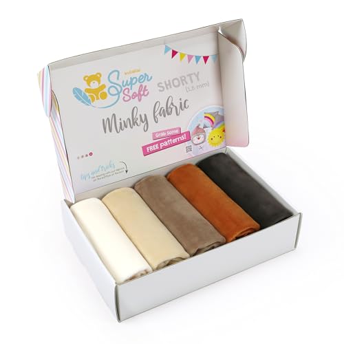 kullaloo Plush Fabric | Precut Fabric Bundle: 5 Pieces Solid