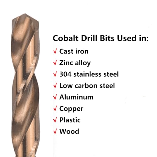 VALYRIANTOOL 1/4 in. x 6 in. Cobalt Aircraft Extension Drill Bits Set(5PCS), M35 High Speed Steel Drill Bit Extra Long Deep Hole Drilling for Stainless Steel, Plastic and Wood by VALYRIANTOOL - Image 6