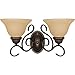 Castillo 2 Light 17-1/4 in. Wall Fixture with Champagne Linen Washed Glass- Set of 4 ea