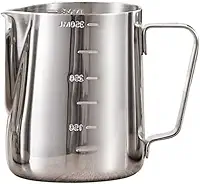 Jarra Barista em Aço Inoxidável, 350ml, com Bico Fino, para Espumar Leite e Latte Art