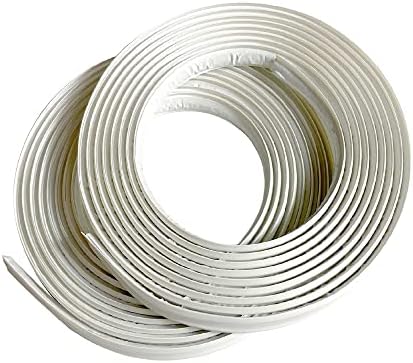 InstaTrim Peel and Stick Trim - Flexible, Adhesive Caulk Tape for Walls, Floors, Counters, Tile, & More - White 1/2 in by 10 ft Adhesive Trim