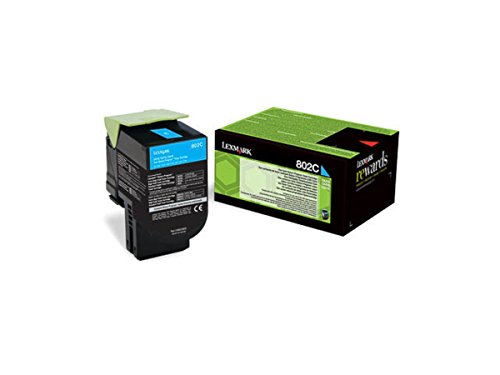 Toner cyan Lexmark CX 310 dn original haute précision 80C20C0