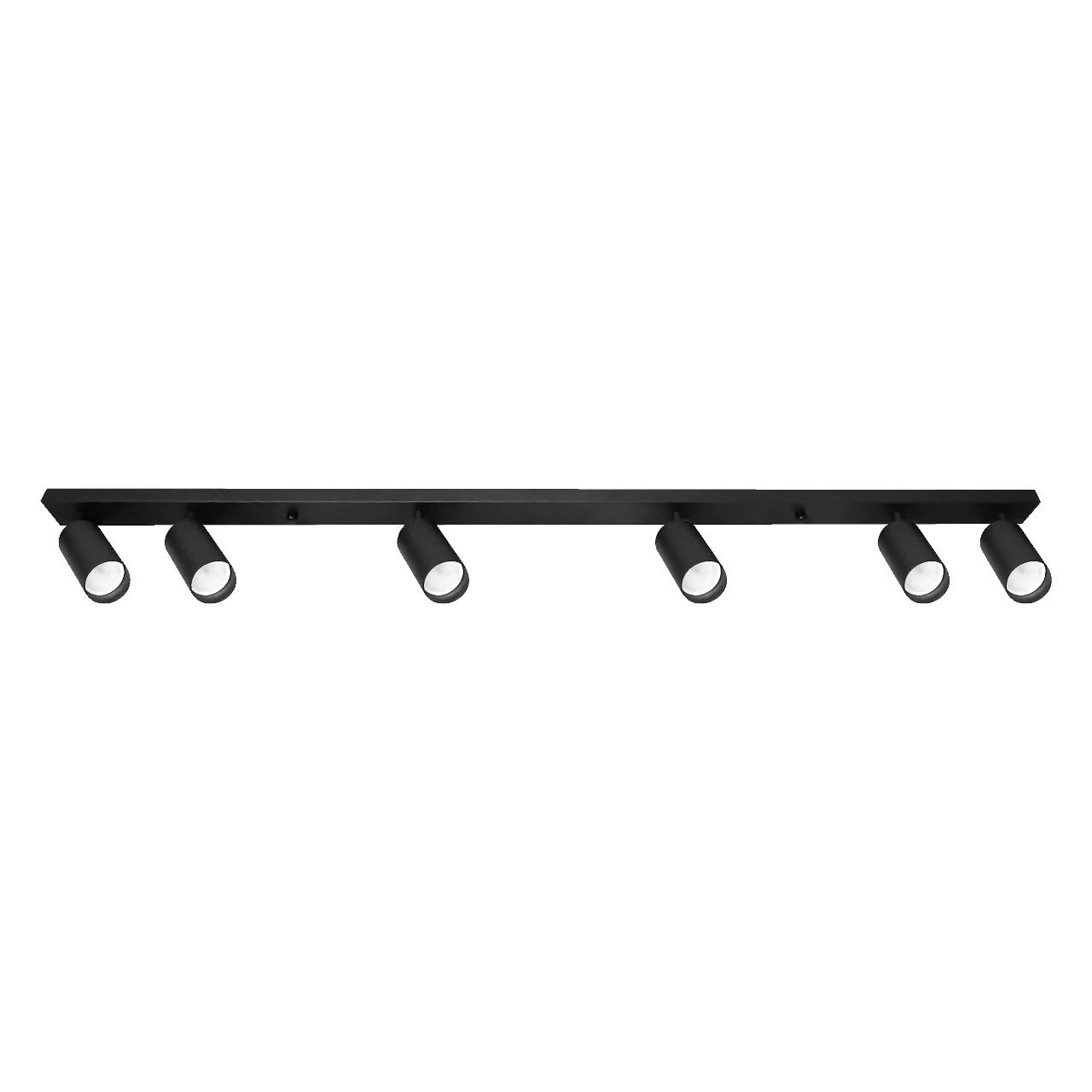 Faretti da Soffitto/Parete Moderni Regolabili in Alluminio Verniciato Opaco Compatibili con Lampadine GU10 Installazione Semplice - Versatili e Durevoli (6 Faretti, Nero)