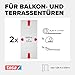 tesa INSECT STOP Klett Fliegengitter Premium für Türen - 2-tlg Insektenschutz mit Klettband, rückstandsfrei entfernbar, zuschneidbar - ohne Bohren - (2 x 65cm)120cm x 250cm - Anthrazit (Durchsichtig)
