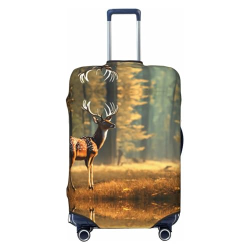 Housse de protection pour valise XL EdWal motif cerf noir lavable