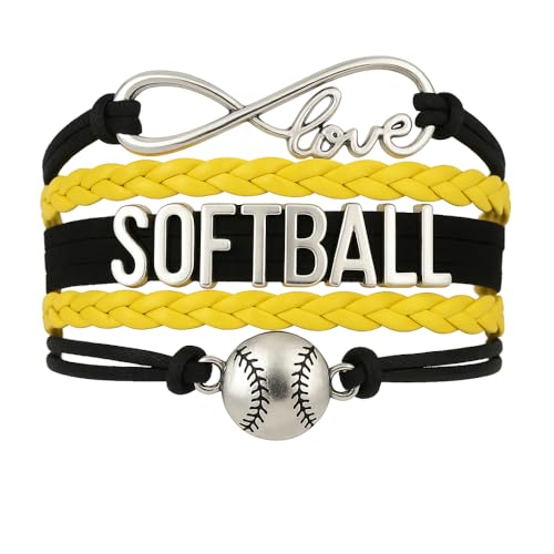 Infinity Collection Softball Bracelet - Softball Jewelry Gift for Mom or Team