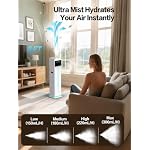 9L Humidifiers for Bedroom, 60H Runtime, Top Fill, White - Image 4
