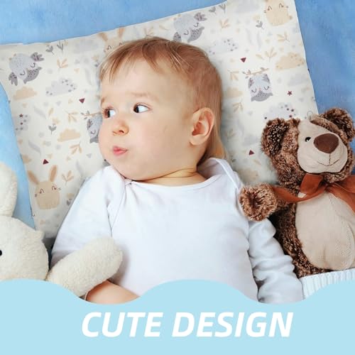 Kinder Kissenbezug 40 x 60 cm - Bio Baumwolle Kopfkissenbezug - Baby Kleinkind Kissen Kissenbezüge für Kinderwagen - babykissen bezug mit Umschlagverschluss