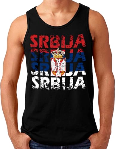 Débardeur Serbie OM3 pour homme maillot de supporter de football Euro du S au 4XL
