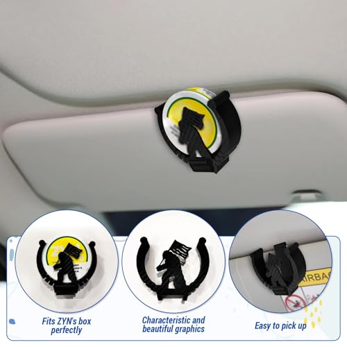 Image of Car Visor Clip Holder for ZYN,Suitable for cans of 2.75 inch*0.78 inch,Universal high-Temperature Resistant Sun Visor Accessories for Bag cansInterior Car Accessories for Organization(ape)