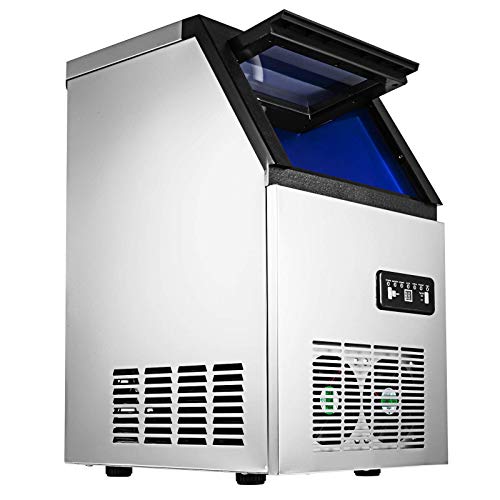 SHKUU 50KG Kommerzielle Eismaschine 110LBS Eiswürfelmaschine Maschine Digitale Steuerung Kühlung für Bar Home… – Bild 4