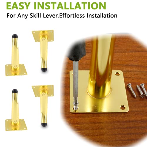 Cjueiom Gambe dritte per mobili da 10 cm, set di 4...