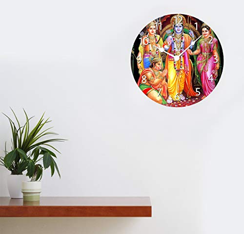 Image of KARTIK Digital Print /Designer Wood Wall Clock -11 X 11 Inches