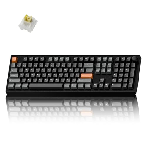 Image of Keychron P6 Ultra 8K Polling Rate Full-Size Aluminum Wireless Mechanical Keyboard, 2.4 GHz /Bluetooth /Wired Custom RGB, Hot-Swappable Silent Banana Switch for Mac Windows Linux - Black
