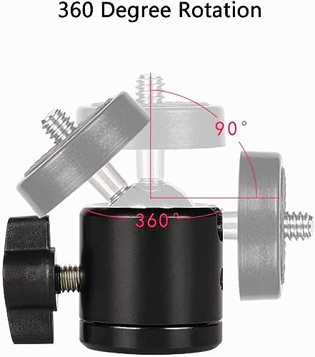 Image of Barbet Swivel Mini Ball Head 1 /4 inch Screw 360 Degree Aluminium Alloy Body Rotating Swivel Mini Tripod Ball Head with 1 /4 inch Screw Thread Base Mount for DSLR Camera Camcorder Accessories (Pack of 1)