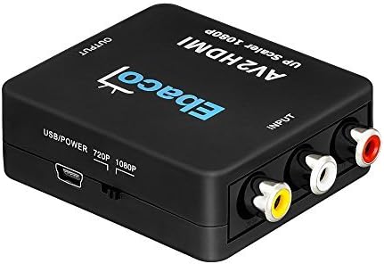Ebaco AV/CVBS Composite to HDMI Converter Scaler 1080P (AV to HDMI)