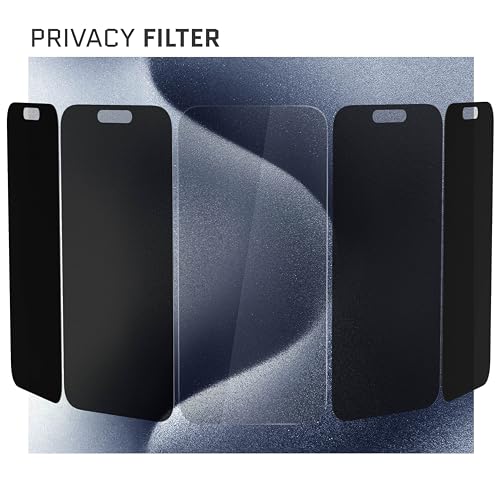 Image of Ghostek 2Pack Screen Protector for iPhone 16 Pro, Full Coverage Tempered Glass Film, 9H Hardness, Easy Installation, HD Clear Glass Protector for Apple iPhone 16 Pro (6.3-Inch, Privacy)