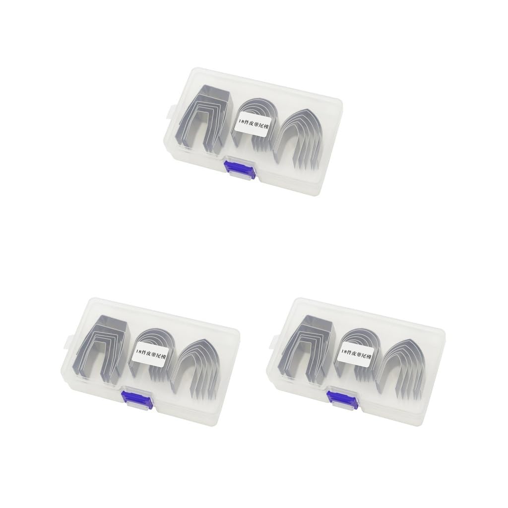 Juego de 3 perforadoras de piel con forma de V para manualidades, bolsa portátil de piel, troquelada