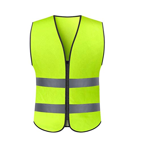 reflektierende Kleidung Nachtreiten reflektierende Kleidungsarbeit reflektierende Weste Verkehrsbau Warnweste Sicherheitskleidung Reflektierendes Zahnrad ( Color : Fluorescent color , Größe : Large ) Cover