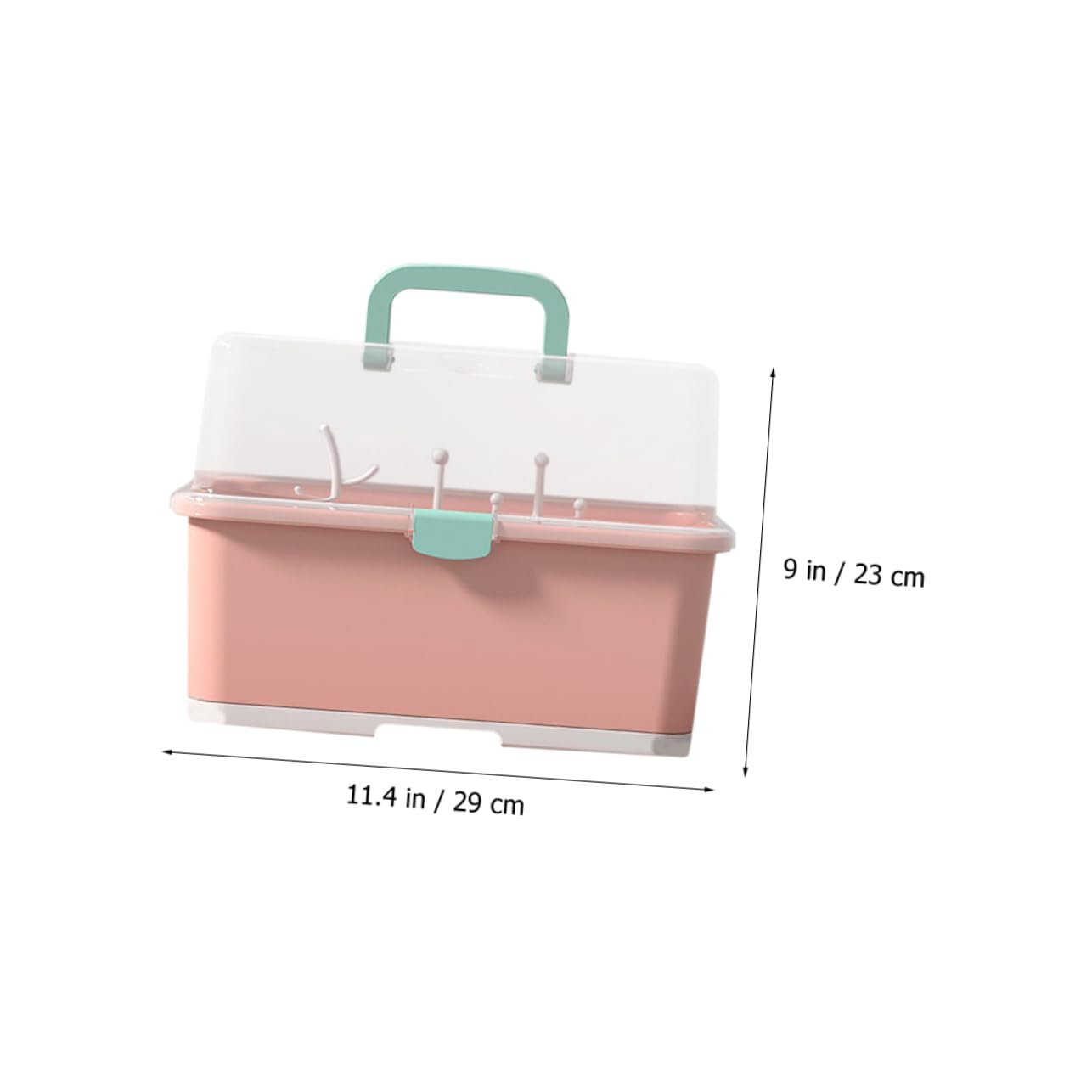 Babyflaschen Organizer aus Kunststoff mit Abtropffunktion, 1 Stück | Rosa, Tragbar und Leicht, für Haus und Babyparty, zur Ordnung von Stillzubehör