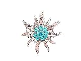 trachtenring herz  Ring Elastisch Oktoberfest Edelweiß Trachtenring mit Strass Blau