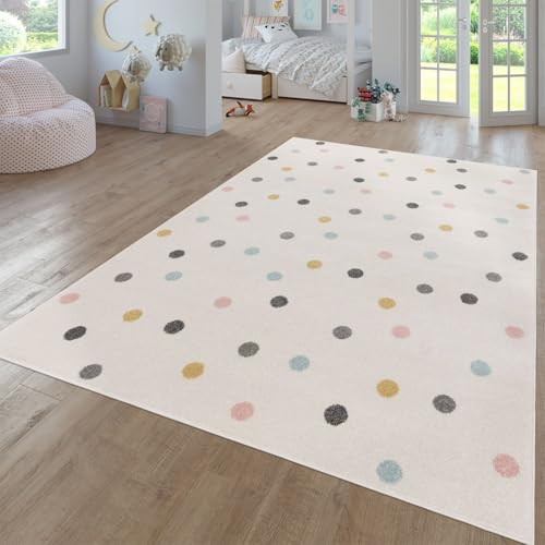 Tessuto a macchina TT Home Tappeto Bambini Cameretta Bambina Ragazzi Moderno Arcobaleno Nuvola Motivo Con Animale Colorato, Colore:Verde Giallo Rosa, Dimensione:80x150 cm