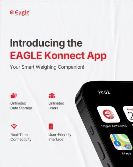 Image of Eagle Bluetooth Weighing Scale for Body Weight with 180kg Capacity, Accuracy 100g, BMI Digital Weight Machine with Body Fat Analyzer & Body Composition Monitor Sync with Mobile App (Black)