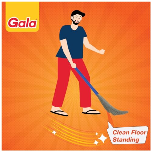 Gala No Dust Broom 2 in 1 with Extendable Handle for Ceiling and Floor Cleaning, Long Handle Jhadu